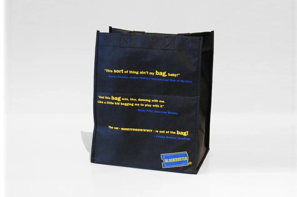 Blockbuster branded bag