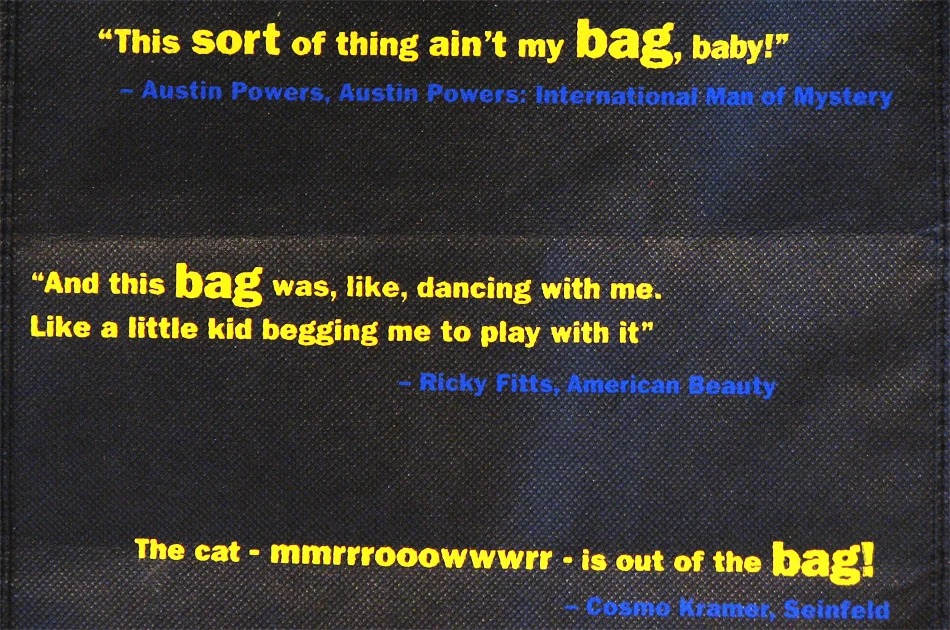 Blockbuster branded bag