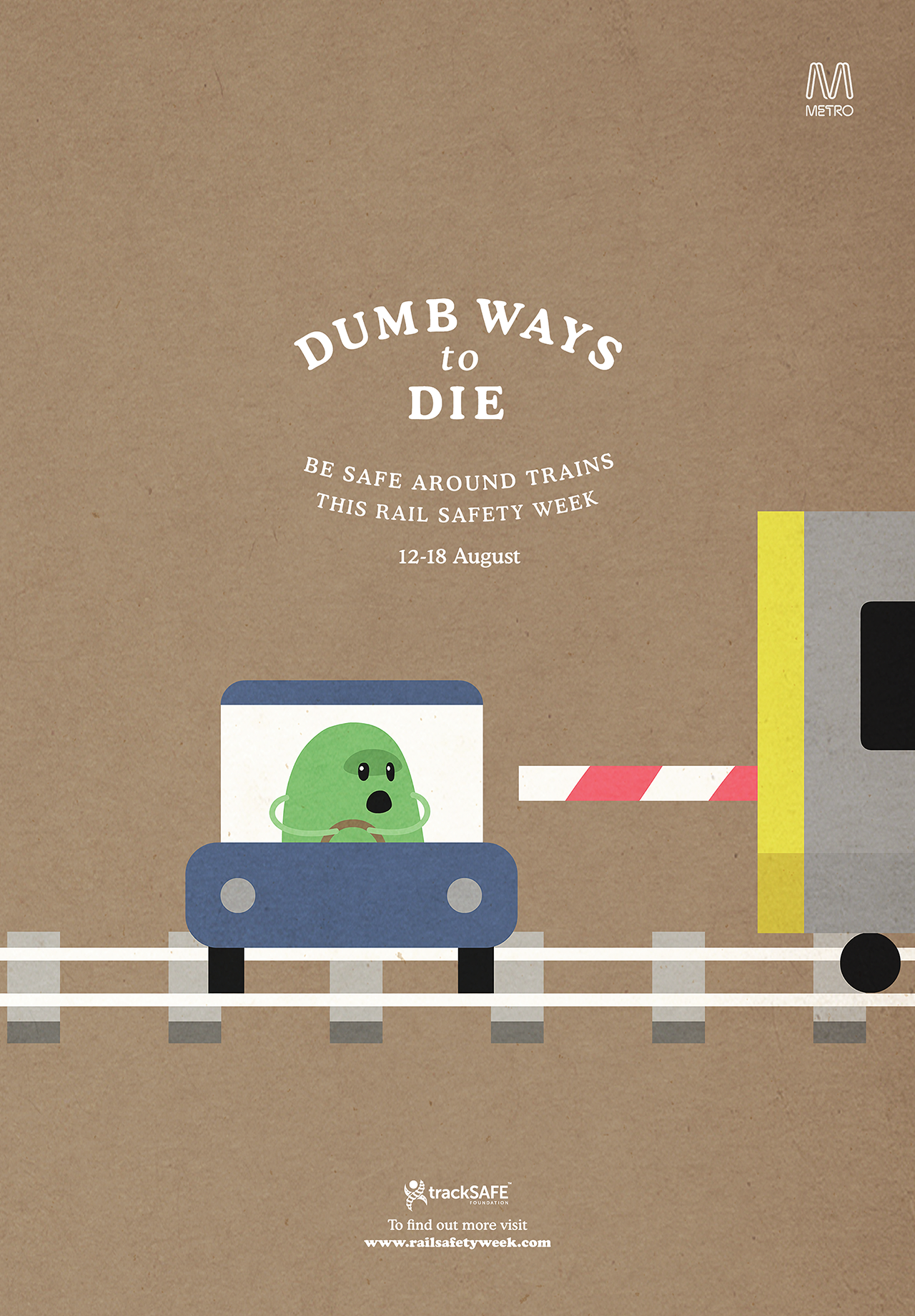 Metro Trains campaign artwork featuring train carriage